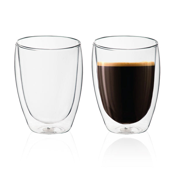   כוס דופן כפולה HP8528  זוג כוסות זכוכית עם דופן כפולה 350 מ”מ – ויאטנם זוג כוסות דאבל גלאס .