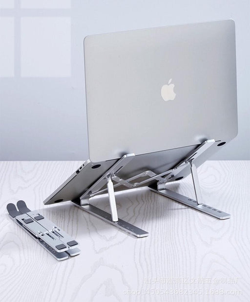 מעמד שולחני מתקפל למחשב מעמד מתכתי מתכוונן למחשב נייד | מעמד ללפטופ | מעמד איכותי אלומיניום למחשב נייד טאבלט