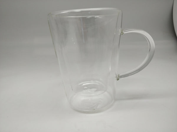 כוס זכוכית דופן כפולה - כוסות דאבל גלאס - כוסות שכבה כפולה ספל מעוצב עשוי זכוכית עם דופן כפולה כוס תרמית עם בידוד כפול