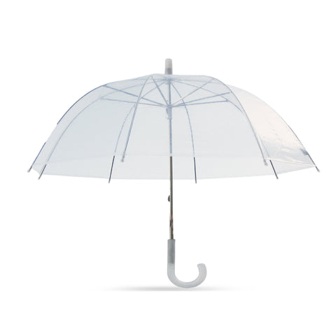 סונטה - מטריה PVC שקופה מטריה רטרו שקופה | מטריה שקופה ממותגת