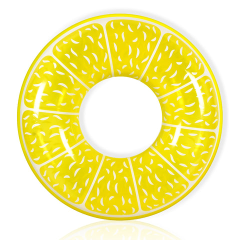  לימון גלגל ים ענק מעוצב בצורת לימון, מזרוני ים מתנפחים מזרן ים עם לוגו KR9655