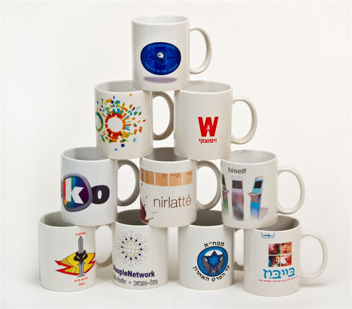 מאג לבן עם לוגו | ספל עם לוגו | ספל מודפס | ספל ממותג | מאג ממותג