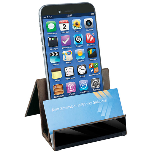 מעמד שולחני "טנדם" לסמארטפון ולכרטיסי ביקור | מעמד לכרטיסי ביקור | מעמד לסלולארי ולכרטיסי ביקור