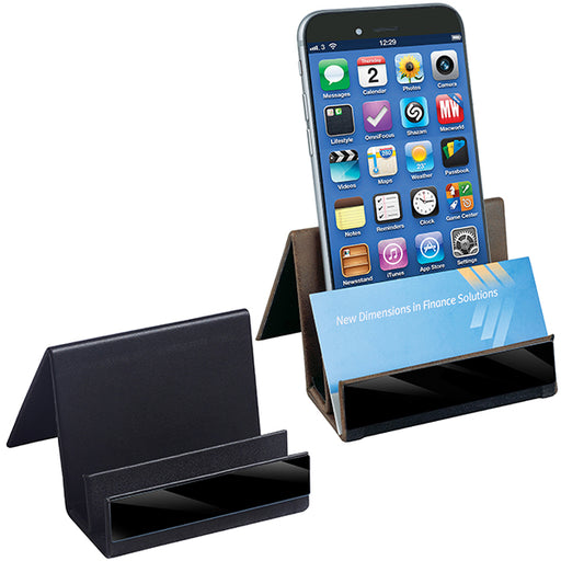 מעמד שולחני "טנדם" לסמארטפון ולכרטיסי ביקור | מעמד לכרטיסי ביקור | מעמד לסלולארי ולכרטיסי ביקור 