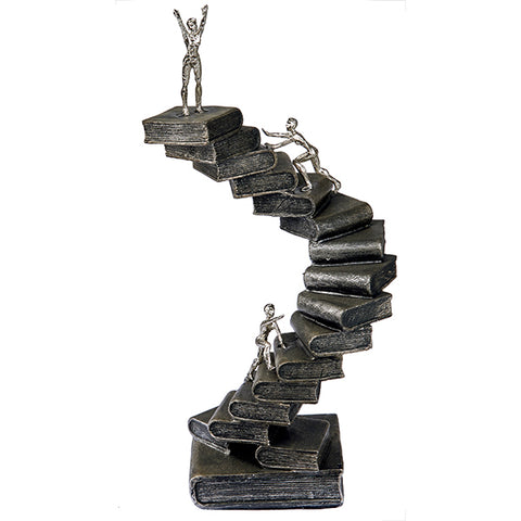 פסלונים ומוצרי נוי - מתנות מוצרי רטרו ווינטז - פסלים מעוצבים פסל לשאוף לפסגה פסל מדרגות פסל אומנותי - "יגעת ומצאת תאמין"
