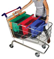 סלי קניות רב שימושיים הנפרשים בקלות על עגלת הקניות