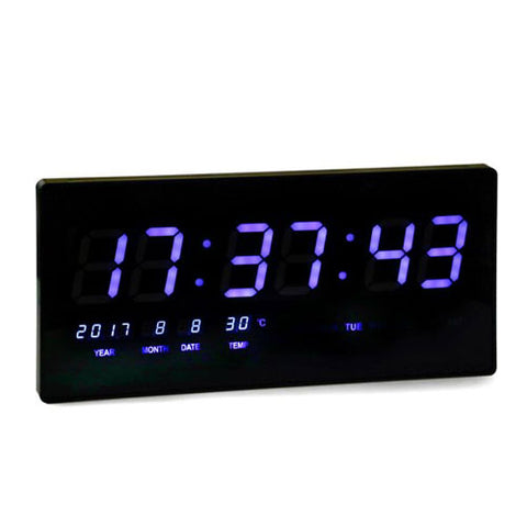שעון דיגיטלי כולל תאריכון ומד טמפרטורה | שעון קיר דיגיטלי | שעון חשמלי