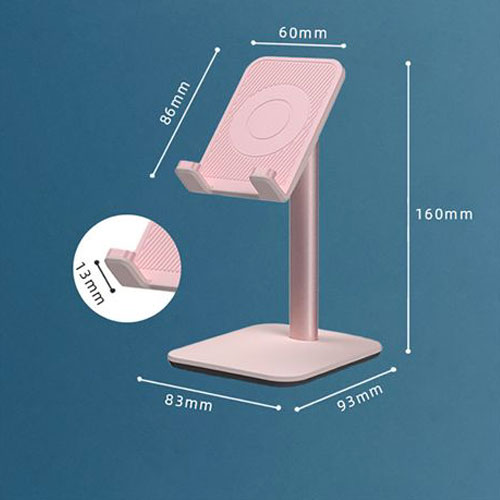 מעמד שולחני מתכתי מהודר מתכוונן לטלפונן נייד וטאבלט