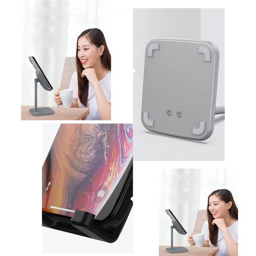 מעמד שולחני מתכתי מהודר מתכוונן לטלפונן נייד וטאבלט